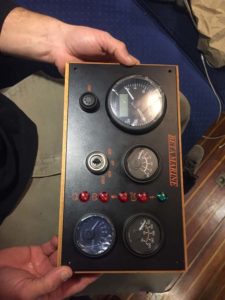 Engine panel of gauges that came with the Beta 25 - Oil, Water, RPMs and alarms